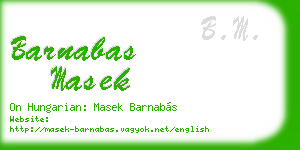 barnabas masek business card