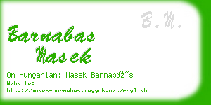 barnabas masek business card